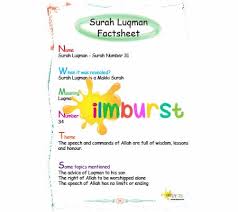Dinamai 'luqman' karena pada ayat 12 disebutkan bahwa. Surah Luqman Factsheet Ilmburst