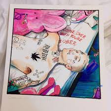 Lil Peep Come Over When You Re Sober Pt 2 Album Oh What S This Another Album Cover Drawing Yeah Buddy This Time It S Peep Lil Peep Hellboy Lil Peep Beamerboy Rapper Art