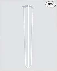 Metal legs on a coffee table don't require frequent replacement. 710 Mm White Hairpin Table Legs Set Of 4 Loftmotif