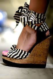Black And White Striped Platform Heels Outfit Ideas Fashion Trends Exposed Shoes Fabulous Shoes Me Too Shoes