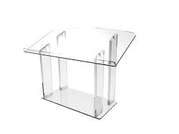 Amazon Com Fixture Displays Tabletop Acrylic Plexiglass Podium Pulpit Lectern Clear Lucite 1803 6 Office Pro Living Room Table Sets Table Top Clear Acrylic
