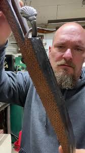 Hello everyone. I’m a hobby knifemaker from Arkansas USA. This is a ladder  pattern Bowie with a clamshell guard I’ve made recently. 1084/15n20 pattern  welded steel I made myself. my first clamshell ...