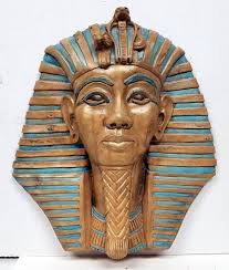 King Tut 12 In. (30 Cm) King Tutankhamen Pharaoh's Face Egyptian Stone  Sculpture Artistic Historical Wall Plaque Avtechstonegallery Casting