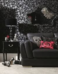 Skulls Wallpaper By Barbara Hulanicki Skullspiration Com Skull Designs Art Fashion And More Gothic Living Rooms Home Decor Styles Living Room Designs