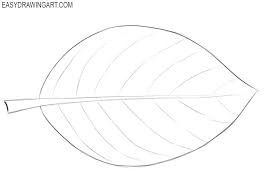 The leaf's toothed outline has deep and shallow cuts. How To Draw A Leaf Easy Drawing Art