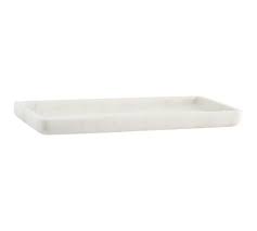 These stoneware tv trays are perfect for our movie nights. Frost Marble Bathroom Accessories Set Pottery Barn
