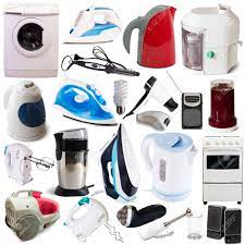 Finally, plan out how you will bring the appliance into your home. Assorted Kitchen And Home Appliances On White Background Stock Photo Picture And Royalty Free Image Image 134209363
