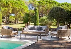 Pour votre jardin ou votre balcon, alice's garden vous un salon de jardin est un élément central de moments conviviaux dans votre jardin, sur votre. Salon Aura Hesperide Resine Tressee Et Teck Pas Cher Salon De Jardin Cdiscount Iziva Com Salon De Jardin Exterieur Canape Jardin Salon De Jardin