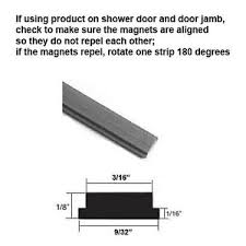 Flexible Magnetic Strip Insert For Framed Swing Shower Doors 84 Long Ebay