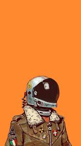 Orange And Wallpaper Image Astronaut Art Astronaut Wallpaper Space Art