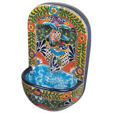 .garden fountains, waterfall fountains, large outdoor fountains, concrete fountains, statues or other garden art and accessories from elite world of fountains and statuaries. Talavera Wall Fountain With Frog