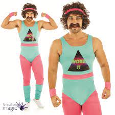 In hot nightclubs like studio 54, funhouse, and xenon in new york city or the palace in paris, dressing for a disco was a chance to wear your personality, much like a costume.with flashing lights, a spinning disco ball, and loud music, chances for conversation were minimal, so the disco costume had. Adults Mens 80s Fitness Instructor Mr Motivator Aerobics Fancy Dress Costume Set Guys 80s Costume Fancy Dress Costumes Fall Fitness