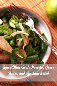 Spicy Thai Style Pomelo Green Bean And Zucchini Salad Recipe Recipe Zucchini Salad Green Beans Yummy Salad Recipes