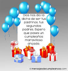 El mejor regalo eres tu, pero te mando este obsequio para poder compartir contigo cada día unos instantes de tu pensamiento. Frases Y Mensajes De Cumpleanos Para Una Ahijada 2020