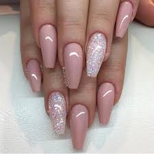 All acrylic nails are usually loved by artificial nail lovers. Pink With Glitter Accent Nail Glitter Accent Nails Pink Nails Cute Acrylic Nails