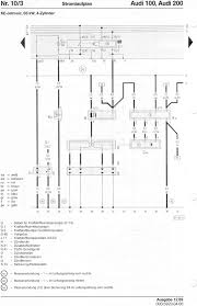 Engine control unit, injectors for cylinders 1 up to 6, air mass meter. Audi 100 200 Factory Wiring Diagrams