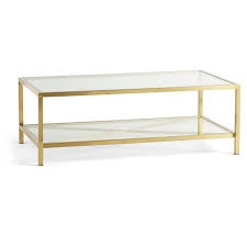 Worldwide home furnishings rectangular glass top coffee table. Rectangular X Base Brass Glass Coffee Table