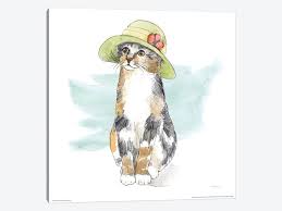 Download Fancy Cats Watercolor Iii Canvas Art By Beth Grove Icanvas