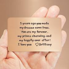 We have the best guys anniversary gifts for your next gifting experience: Wallet Insert Card Copper Wallet Insert Wedding Anniversary 5th Anniversary Gift F Anniversary Cards For Husband Love Anniversary Quotes Wallet Insert Card