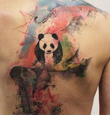 100 Awesome Animal Tattoos Panda Tattoo Animal Tattoos Abstract Tattoo