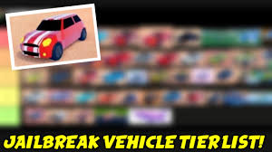 New roblox jailbreak codes january 2021 full list there are many codes available, and some of the… My Own Jailbreak Vehicle Tier List Youtube