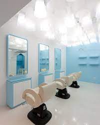 Un Salon De Coiffure Design En Coree Hair Salon Interior Salon Interior Design Salon Interior