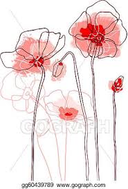 Red Poppies On A White Background Flower Drawing Red Poppies Flower Art