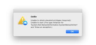New version of Eddie fails to run