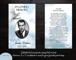 Download, print or send online for free! Pin On Funeral Program Templates