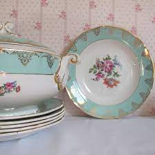 saint amand ceranord service de table a potage vintage 1950 en faience une vaisselle ancienne vaisselle service de table