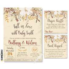 Fall Baby Shower Invitations Fall In Love Invite Autumn Theme Gender Neutral Coed Fall Baby Shower Invitations Girl Fall Baby Shower Invites Baby Shower Fall