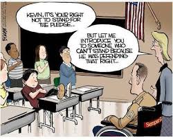 0:00 the pledge of allegiance i pledge allegiance to the flag of the united states of america, and to the republic for which it. So If The Kid Stands Up To Recite The Pledge Of Allegiance Then According To This Cartoon The Marine Got Injured For Nothing Right I Can T Tell If This Cartoon Is Encouraging