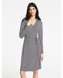 Herringbone Matte Jersey Wrap Dress Ann Taylor Wrap Dress Jersey Wrap Dress Dresses