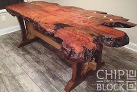 But, i haven't had the faith in my skills or my ability to build one just yet. Hand Crafted Redwood Natural Edge Dining Table By Chip Off The Block Llc Custommade Com