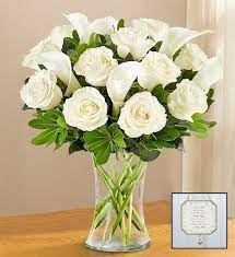 Maybe you would like to learn more about one of these? White Rose Calla Lily Bouquet Sympathy 1800flowers Com
