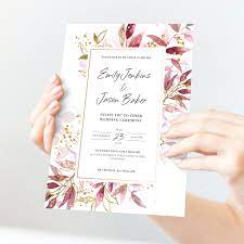 Wedding Floral Invitation Template Use Templates To Create Your Own Wedding Invitation Templates Wedding Invitation Card Design Sunflower Wedding Invitations