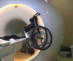 These items tested represent many of the important patient support products that are commonly used in clinical mri environments. Wheelchair Stuck To Mri Machine After Family Pushed Into Treatment Room Too Soon Daily Mail Online
