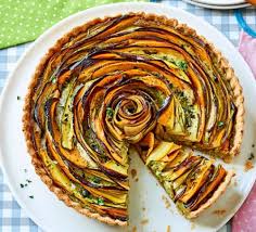 Summer Vegetable Pesto Rose Tart Recipe Bbc Good Food Recipes Vegetable Tart Cafe Food