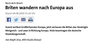 The united kingdom will leave the eu on 31 january 2020. Mostly True After Brexit Referendum Brits Move To An Eu Country Eufactcheck Eu