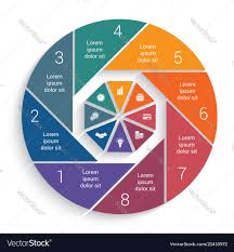 infographic business pie chart for 8 options