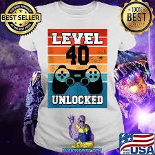 You can return this item for any reason: Level 40 Unlocked 40 Years Old Retro 80s 40th Birthday Gamer T Shirt Thanosshirt