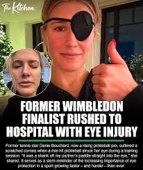 Why wear eye protection while playing pickleball?