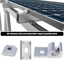 Amazon.com: eMagTech 10Pcs Solar Panel Grounding Clamp Solar ...
