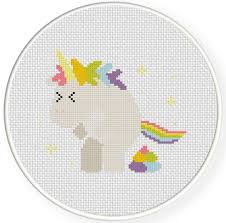 Counted cross stitch patterns with unicorn can be great decorations for bedroom, room. Pooping Unicorn Cross Stitch Pattern Unicorn Cross Stitch Pattern Cross Stitch Patterns Stitch Patterns