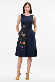 Floral Embellished Cotton Knit Dress In 2020 Cotton Knit Dresses Womens Knit Dresses Dresses