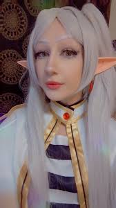 Just about thirty minutes until my birthday!! What a better time to debut  my Frieren cosplay!! Here are some test shots from the other day. ✨🌱  (Still have a few finishing touches