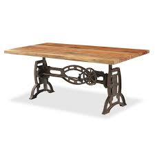 Sie A1345 Vintage Industrial Adjustable Table By Shivam International Furniture Adjustable Height Table Table