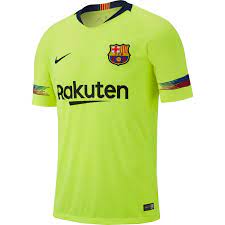 Manufactured by nike, every fc barcelona jersey is made from quality fabric. Fc Barcelona Away Jersey 2018 19 Youth Barca Soccer Jersey In Neon Yellow