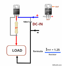 lm317 current calculator electronics projects circuits