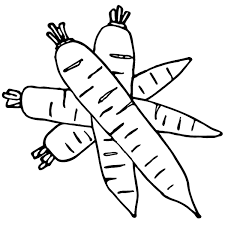 The second color is green, in which the stem is painted. Online Coloring Pages Coloring Page Carrots The Outline For Cutting Vegetables Coloring Pages For Kids